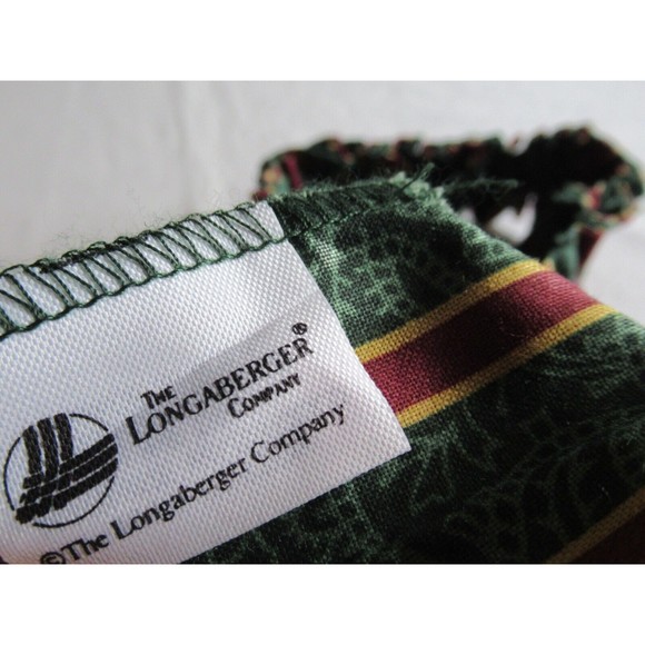 Longaberger ~11" Imperial Stripe Elastic Gathered Garter Bow + Small Liner USA - Picture 8 of 10